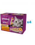 WHISKAS Adult kotike 48x85g Cream Variations m&auml;rja kassitoidu kastmes: kana ja k&ouml;&ouml;giviljadega, lambaliha ja kalkuniga