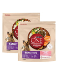 PURINA ONE Mini Small Sensitive Salmon and Rice 2x1,5 kg l&otilde;he ja riisiga, kuiv toit v&auml;ikestele koertele, kellel on tundlik seedes&uuml;steem