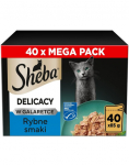 SHEBA Delicacy Kalamaitsega tarretis 4 x 40x85 g m&auml;rgtoit kassidele 3+1 TASUTA