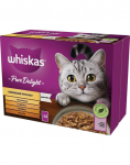 WHISKAS Pure Delight Kodulinnuliha friikartulid kana, kalkuni, kodulinnuliha, pardiga marmelaadis 12x85g