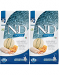 FARMINA N&D Ocean Cat Kitten tursa, krevettide, k&otilde;rvitsaga ja meloniga kassipoegade toit 2 x 1,5 kg