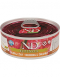 FARMINA N&D Cat Quinoa Herring & coconut Skin&Coat 80 g karma dla kot&oacute;w na poprawę stanu sierści