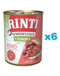 RINTI Kennerfleish Senior Beef 6x800 g veiselihaga vanematele koertele