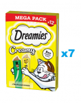 DREAMIES Creamy MEGA PACK lisatoit juustu ja kassim&uuml;ndiga 84x10 g