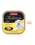 ANIMONDA Vom Feinsten Adult Kalkun ja juust 6x150g pasteet koertele