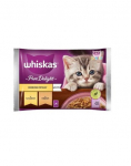 WHISKAS Pure Delight Junior kodulinnuliha friikartulid kana ja kalkuniga 4x85g