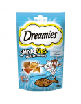 DREAMIES ShakeUps Multivitamins 6x55g kasside maiuspala mereannid l&otilde;he, tuunikala ja krevettide maitsega