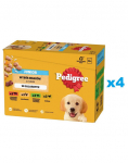 PEDIGREE Junior Choice of flavours with rice kotikesed 48x100g m&auml;rgtoit kutsikatele želatiinis kana-, lamba-, kodulinnu- ja veiselihaga