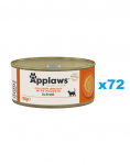 APPLAWS Cat Adult Chicken Breast with Pumpkin in Broth kana rind ja k&otilde;rvits puljongis 72x156 g