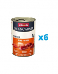 ANIMONDA GranCarno Junior zestaw veise- ja kanalihaga 6 x 800 g