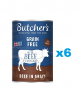BUTCHER'S Original Recipe in Gravy, koeratoit, veiselihapirukad kastmes, 6 x 400g