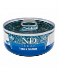 FARMINA N&D Ocean Cat Tuna, l&otilde;he 70 g