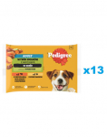 PEDIGREE Selection of flavours koos k&ouml;&ouml;giviljadega kastmes 52x100g m&auml;rja koeratoidu t&uuml;kid, mis sisaldavad rohkelt kana ja rikkalikult veiseliha ja maksa segu