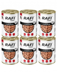 RAFI Classic Veiseliha kastmes 6x1240 g m&auml;rgtoit k&otilde;ikidele koerat&otilde;ugudele