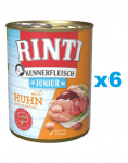 RINTI Kennerfleish Junior Chicken 6x800 g kana kutsikatele