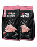 PAN MIĘSKO Kanaari ja k&uuml;&uuml;likute kuivtoit kassipoegadele XS 2x1,6 kg