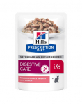 HILL'S Prescription Diet i/d Digestive Care влажный корм для кошек с лососем 12х85 г в пакетиках