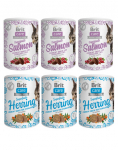 BRIT Care Cat Snack Superfruits Segatud maitsed 6x100g Heeringas ja l&otilde;he steriliseeritud kassidele