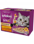 WHISKAS Tasty Mix Kreemjad variatsioonid kana, lambaliha ja kalkuniga kastmes 12x85g
