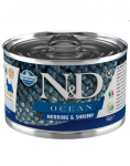FARMINA N&D Ocean Dog Herring, shrimps 140 g heeringas ja krevetid