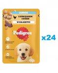 PEDIGREE Junior kotike 24x100g m&auml;rgtoit kutsikatele marmelaadit&uuml;kkides, mis sisaldab rohkelt kana