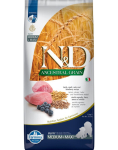 FARMINA N&D Ancestral Grain Dog Lamb & Blueberry Puppy Medium & Maxi 2x12 kg keskmise ja suure t&otilde;ugu kutsikatele