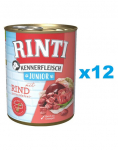 RINTI Kennerfleish Junior Beef 12x800 g veiseliha kutsikatele