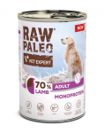 RAW PALEO Monoprotein Lamb Adult 6x400g lambaliha, koerte m&auml;rgtoit