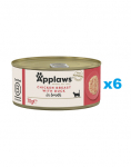 APPLAWS Cat Adult Chicken Breast with Duck in Broth m&auml;rgtoit kassidele 6 &times; 70 g Kanafilee pardiga puljongis