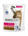 PERFECT FIT Active 1+ 4 x 750 g t&auml;isv&auml;&auml;rtuslik kuivtoit t&auml;iskasvanud kassidele, rikkalikult veiseliha, 3+1 TASUTA