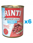 RINTI Kennerfleish Junior Beef 6x400 g veiseliha kutsikatele