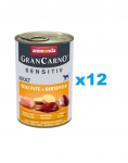 ANIMONDA Grancarno Sensitive kalkuniliha kartuliga 12x400 g