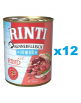 RINTI Kennerfleish Junior Beef 12x400 g veiseliha kutsikatele