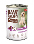 RAW PALEO Monoprotein Lamb Puppy 12x400g lambaliha, m&auml;rg toit kutsikatele