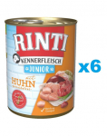 RINTI Kennerfleish Junior Chicken 6x400 gkutsikatele m&otilde;eldud kanaga