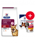 HILL'S Prescription Diet i/d Activ Biome Digestive Care Chicken Dog 12 kg koertele, kellel on tundlik seedetrakt + TASUTA maiustused
