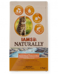 IAMS Naturally t&auml;iskasvanud kassidele P&otilde;hja-Atlandi l&otilde;he ja riisiga 2,7 kg