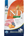 FARMINA N&D Grain Free Pumpkin Lambaliha ja mustikas t&auml;iskasvanud keskmise suurusega ja Maxi 2,5 kg