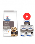 HILL'S Prescription Diet Canine l/d Liver Care 10 kg maksaprobleemidega koertele + 3 x 370g koeratoidu TASUTA