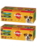 PEDIGREE Adult kotike 80x100g Segatud maitsed kastmes kana, veiseliha, kalkun, lambaliha k&ouml;&ouml;giviljadega