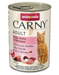 ANIMONDA Carny Komplekt: veiseliha, kalkun ja krevettid 24 x 400 g