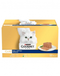 GOURMET Gold Mus 96x85 g kana, tuunikala, kalkuni ja k&uuml;&uuml;likuga, m&auml;rg kassitoit