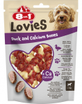 8IN1 Lovies Duck & Calcium Bones 80g koertele m&otilde;eldud maius, kaltsiumiluud ja part