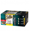 SHEBA Fresh&Fine 50x50 g kotikesed kastmes kanalihaga, kodulinnuliha, kalkuniga