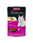 ANIMONDA Vom Feinsten Fines mit Filets Adult Veisliha ja kanafilee 85g m&auml;rg toit kassidele
