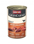 ANIMONDA Gran Carno Adult with Poultry hearts 24x400 g kanas&uuml;dametega t&auml;iskasvanud koertele