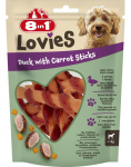 8IN1 Lovies Duck & Carrot Sticks 80g koertele m&otilde;eldud maius, pardiliha ja porgandi pulgad