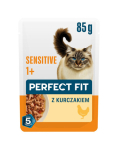 PERFECT FIT Sensitive 1+ kanaariga 85g niisket toit t&auml;iskasvanud kassidele, kellel on toidutundlikkus