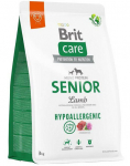 BRIT CARE Hypoallergenic Senior Lamb 3kg vanadele lambalihaga koertele
