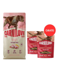 CARNILOVE True Fresh Dog Turkey Adult 12 kg v&auml;rske kalkuniga koertele + CARNILOVE Dog Jerky Turkey and Rabbit 2x100g TASUTA